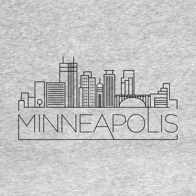 Minneapolis Minimal Skyline by kursatunsal